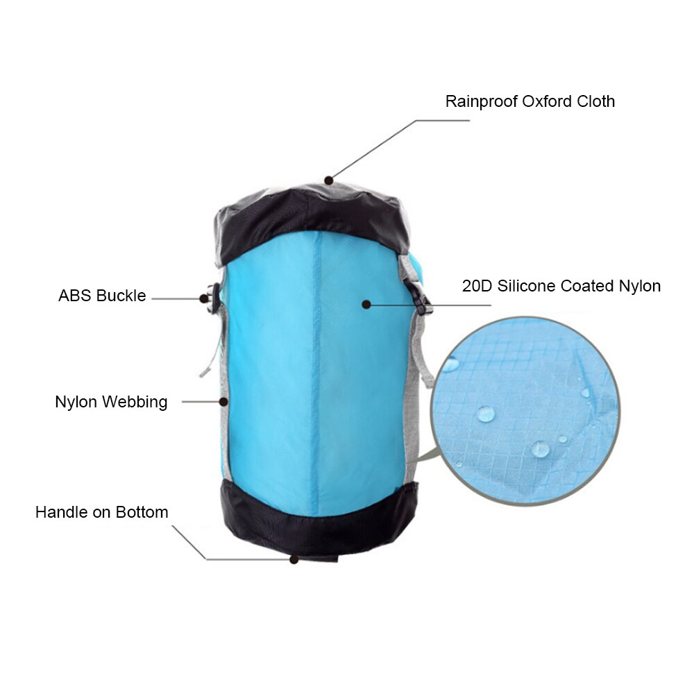 Lixada ultralette kompression ting sæk sovepose kompression sæk løbebånd arrangør 10l/15l/20l til vandring camping