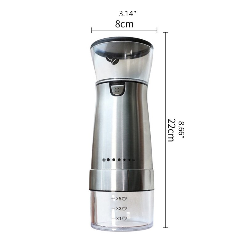 Moulin à café électrique sans fil Rechargeable, sans fil, 95aa, capacité pour les bureaux