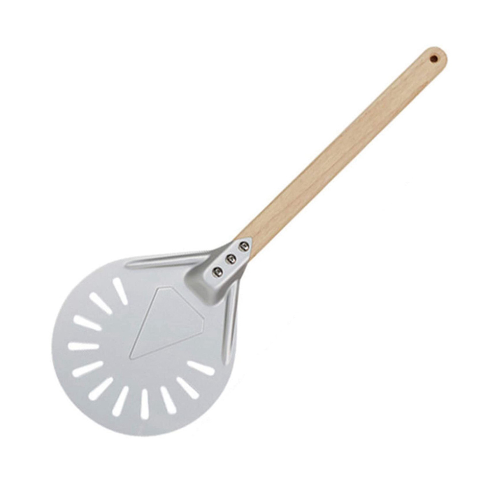 Pala para cocinar al aire libre con mango de madera para pastray, accesorios para horno de pizza, utensilio de cocina, herramienta para hornear, paleta para pizza, cáscara de pizza: Caqui oscuro