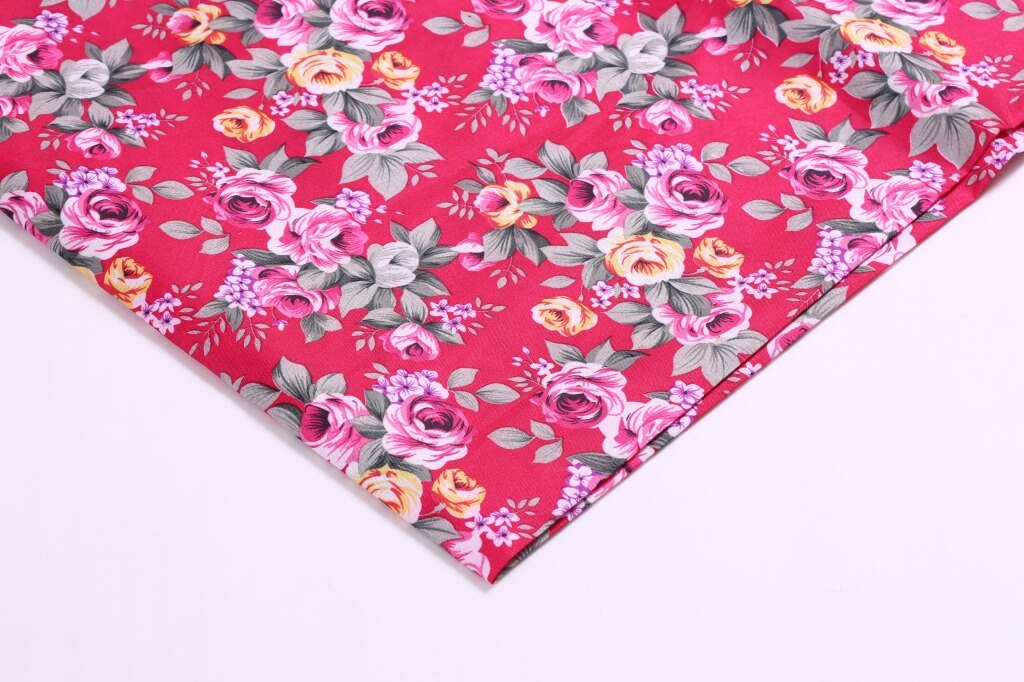 50*140cm Printed Flower 100% Polyester Cotton Fabric Patchwork for Cloth Making Puppet Pillar,c9720: 1045133003