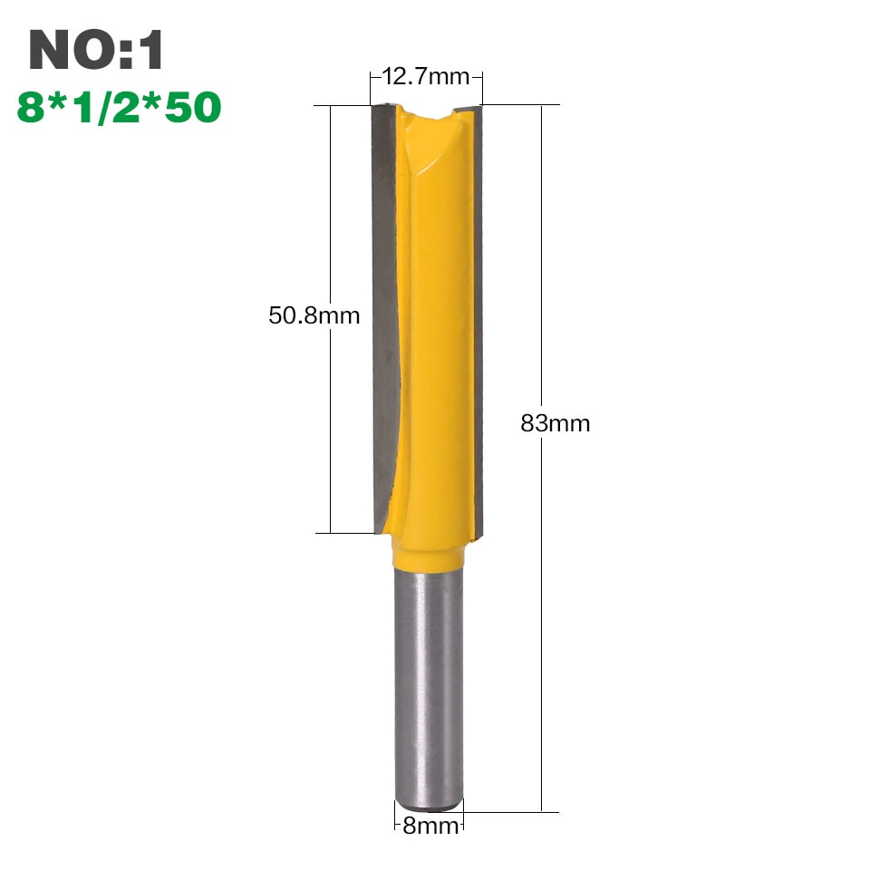 1 pc Straight/Dado Router Bit 1/2" Dia. X 3" Length - 8" Shank Woodworking cutter Wood Cutting Tool