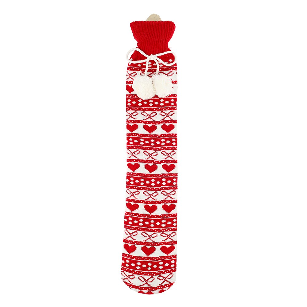 52cm/72cm ekstra lang vandpose høj kapacitet vandflaske pvc flannel aftagelig betræk jul bærbar: Stil a