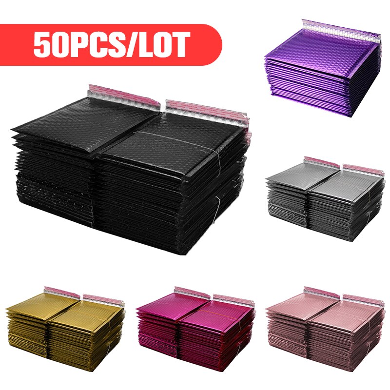 10/30/50 Stks/partij Kleurrijke Schuim Envelop Tassen Zelf Seal Mailers Enveloppen Met Bubble Mailing Zak pakketten Zakken