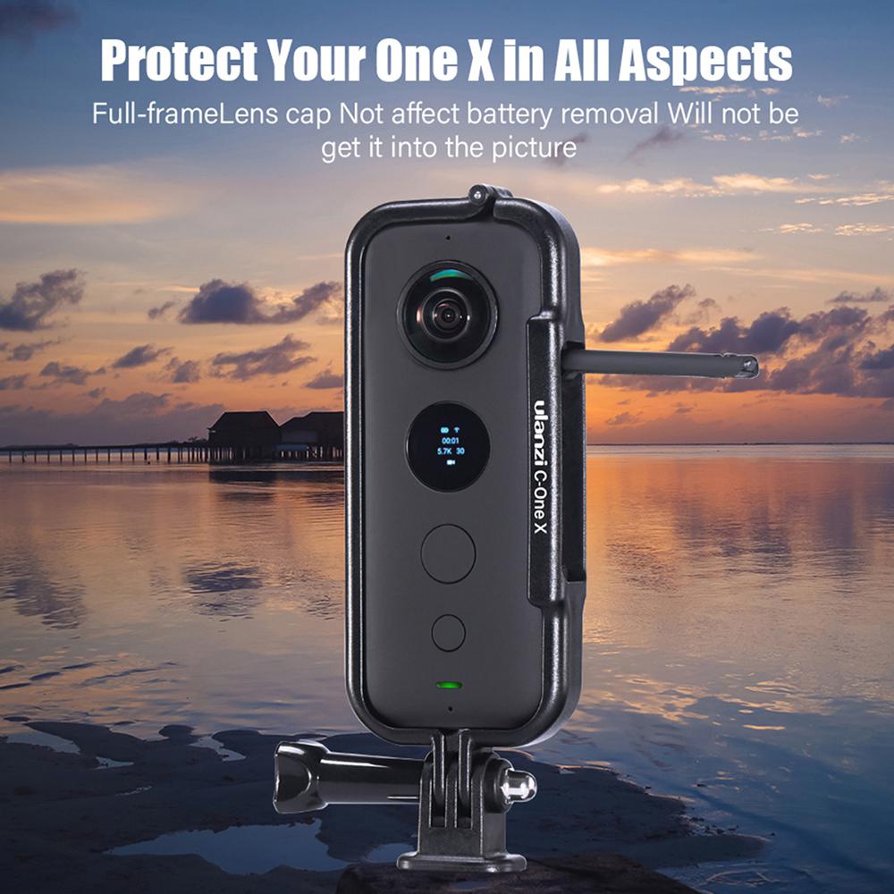 BEESCLOVER Ulanzi Venture Frame for Insta360 One X Camera Protective Housing Shell Case with Camera Cap Gopro Adapter r60