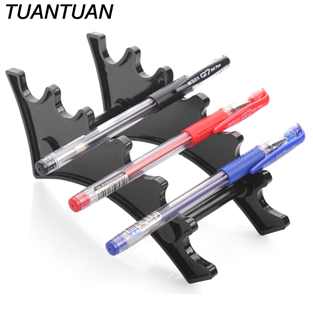 TUANTUAN Plastic Transparent 6 Slot Pencil Pen Spoon Jewelry Display Holder Stand Rack