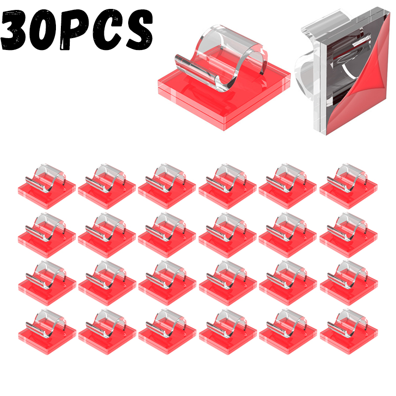 Cable Clips Adhesive Cable Organizer Sticky Wire Clip Cord Organizer Wires Management Holder for Office Car Home Charging Cable: PURPLE
