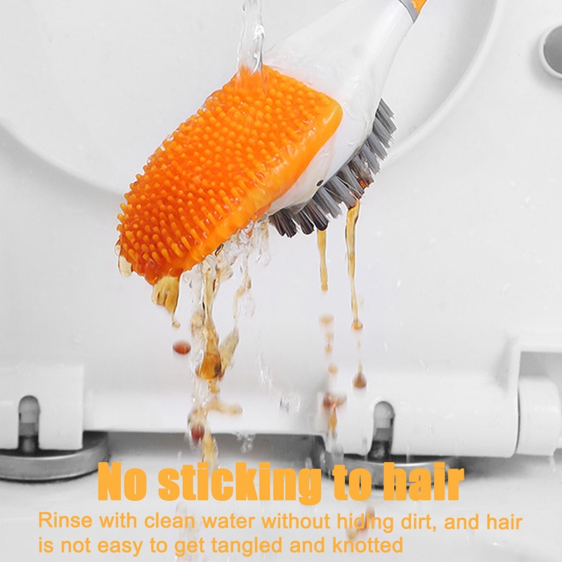 Spazzola per wc in silicone a forma di anatra spazzola per wc per bagno con scatola di immagazzinaggio setole TPR accessori per il bagno