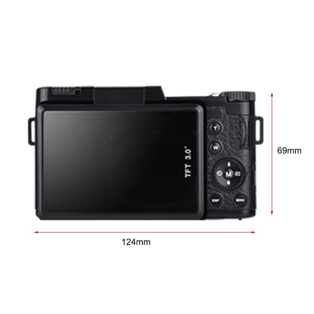 3.0 Inch LCD Display 1080P Video Digital Camera 4X Zoom 24MP Rotary Screen Selfie Digital Camera fotografica