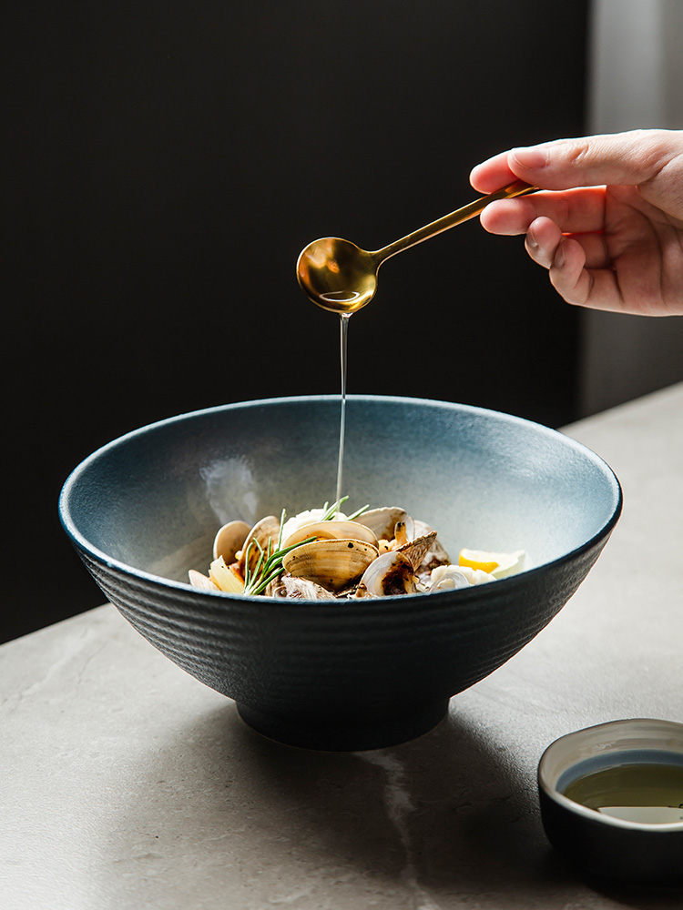 Japanse Ramen Kom Keramische Kom Huishouden Salade Kom Creatieve Specialiteit Restaurant Servies