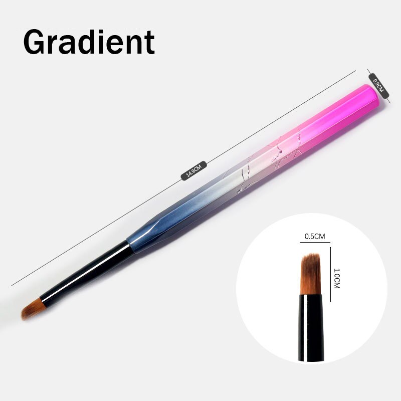 1pc spiker Kunst pensel liner gradient skyggelegging maleri tegning blomster penn Tips akryl gel uv pusse manikyr verktøy: gradient