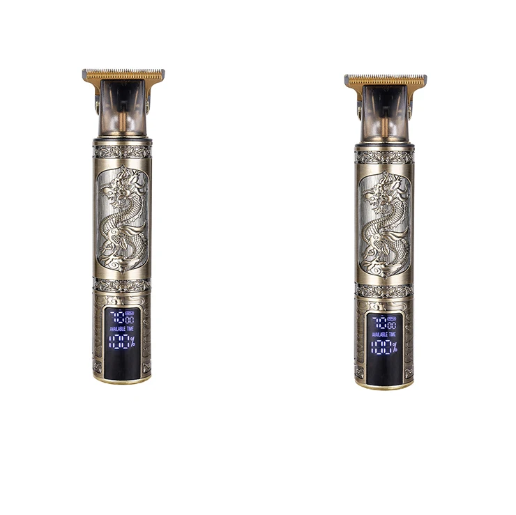 Coiffeur électrique avec affichage numérique LCD, chargement USB, batterie intégrée de grande capacité, longue durée de vie, sculpture, rasoir Bergame, populaire: Bourgogne