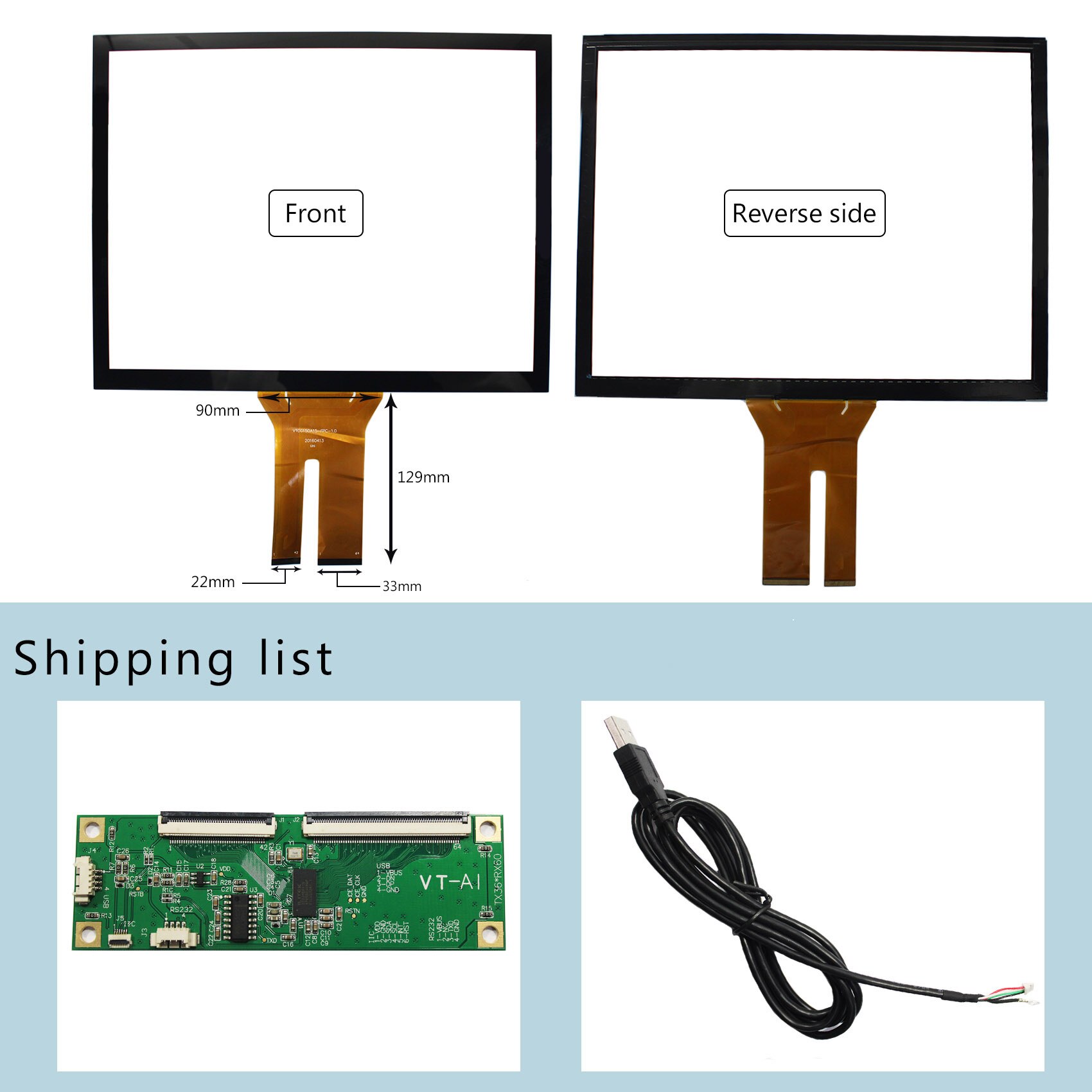 Touch Srceen 15.1Inch Capacitieve Touch Panel VS-150TC01-B1 Compatibel Met 15Inch 1024X768 1400X1050 4:3 Lcd-scherm