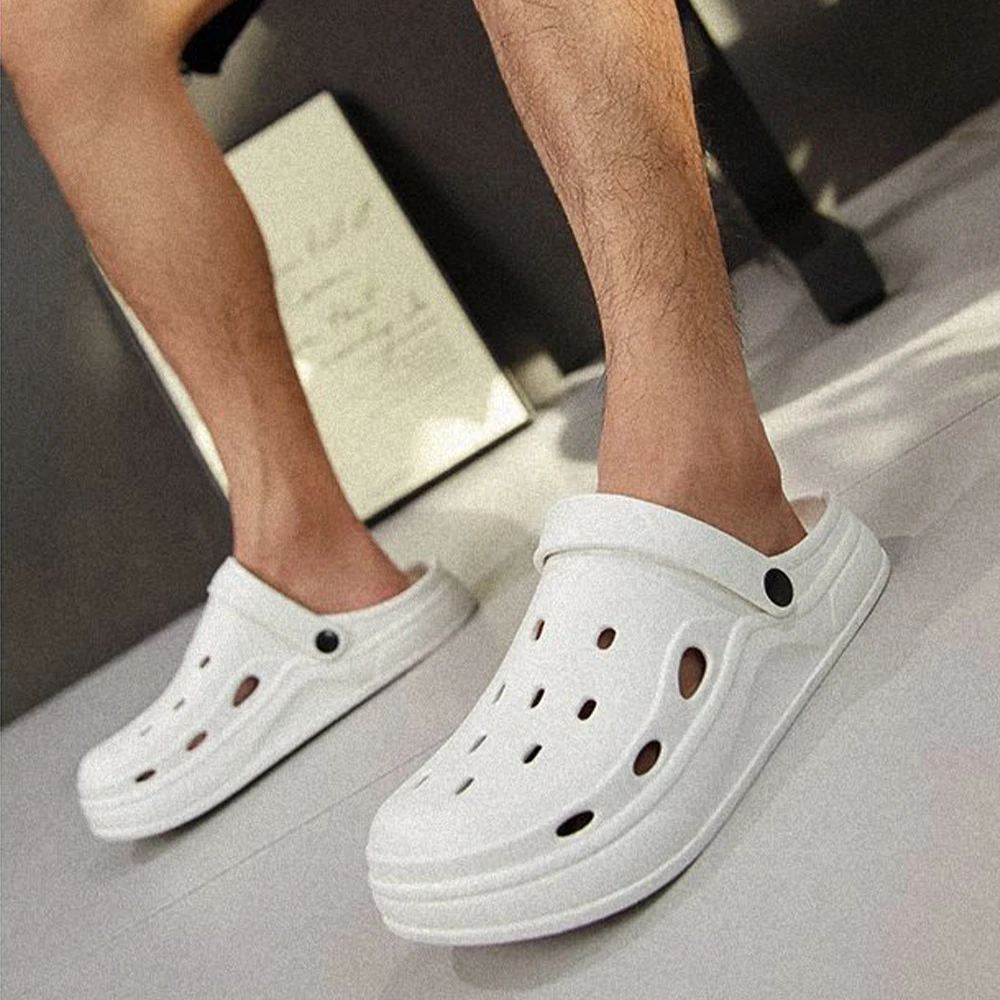 Sandalias de de verano, zapatillas impermeables, zapatos para hombre, toboganes para exteriores, calzado para jardín de suela blanda, zuecos, sandalias de playa EVA, Zapatillas de casa