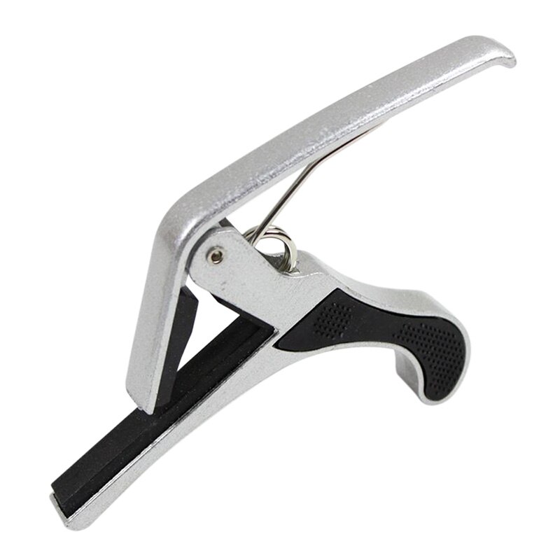 Universal Guitar Capo Aluminum Alloy Metal Folk Change Clamp Key Acoustic Classic Guitar Ukulele Accessories Trigger Capo: Silver