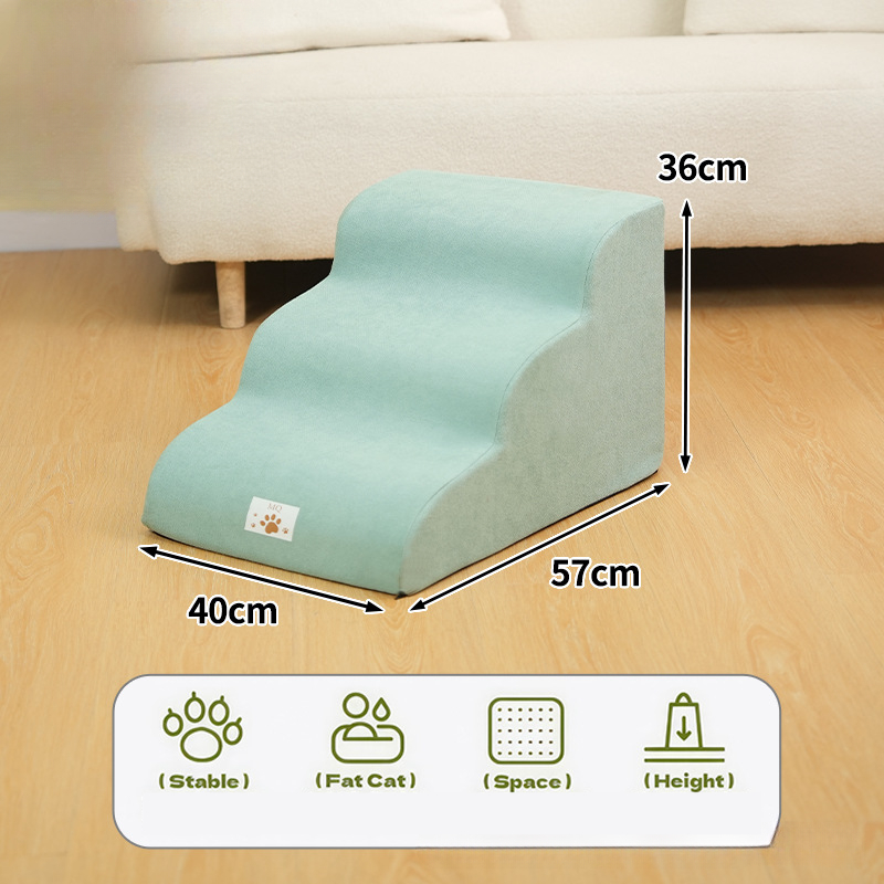 Escalera de 2/3 escalones para mascotas, rampa para perros/gatos, esponja de espuma viscoelástica, sofá para perros, rampa de entrenamiento extraíble y lavable para mascotas, escaleras, suministros para mascotas: Morado