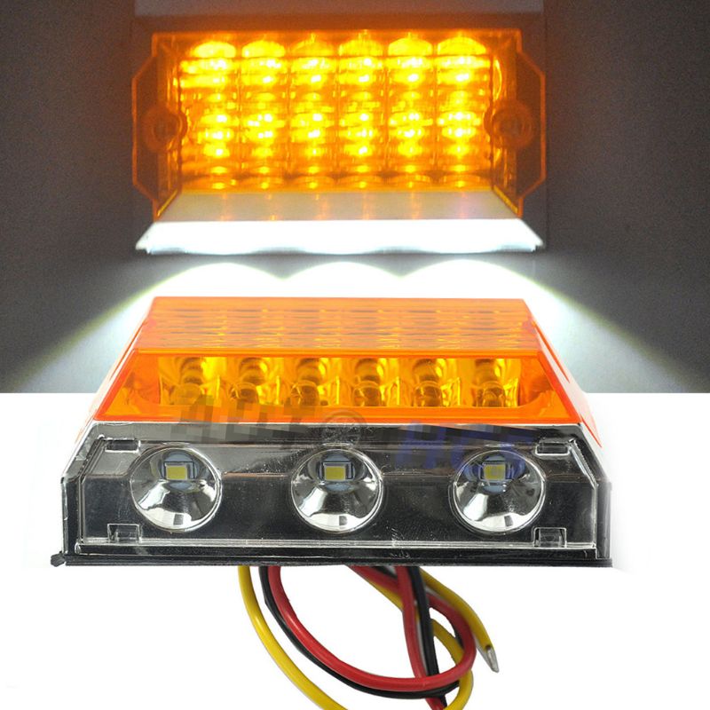 2Pcs Car LED Side Lights 24V 15 LED off Side Super Bright Marker Lamps for Truck