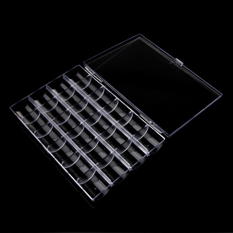 24 Grids Transparent Jewelry Bead Ring Earring Storage Box Acrylic Container