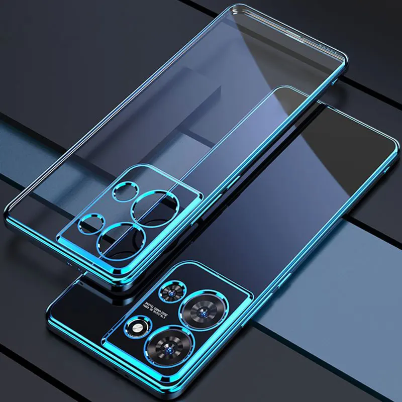 Shockproof Plating Case for Infinix Note 30 12 Pro 4G 30i VIP Transparent Case Cover for Infinix Spark 20 10 Pro 10C 8C Go: PP / Blue