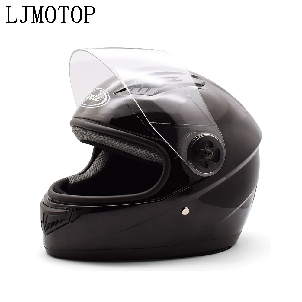 Casco de la motocicleta casco de Moto integral personalidad casco de motocicleta para guapo gente hermosa: Black