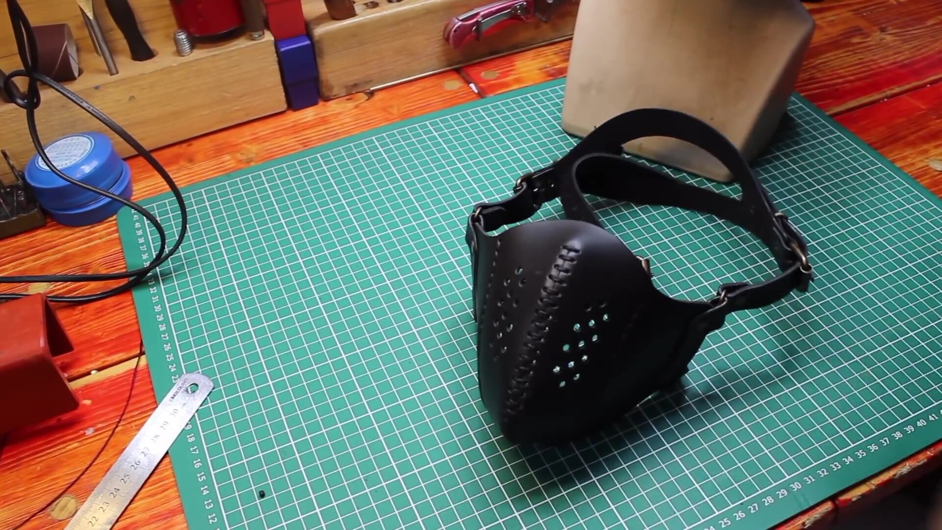 Steampunk Mask Mask Manual Leather Plate Drawing Leather Pattern Template Mask Diy Manual Material