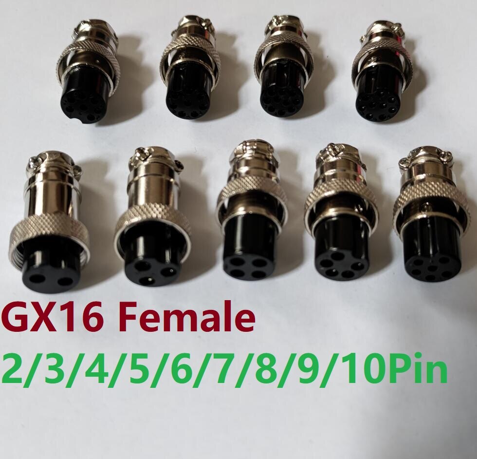 1PC GX16 2/3/4/5/6/7/8/9/10Pin 16mm Female Part Wire Panel Connector Aviation Plug Circular Socket