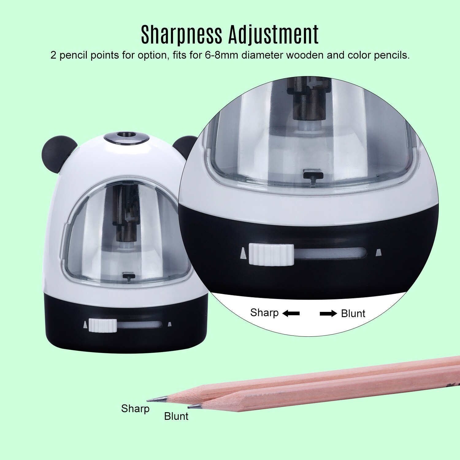 Electric Sharpener Automatic Electronic Pencil Sharpener for Kids Stationery Art School Supplies Office Desktop Children