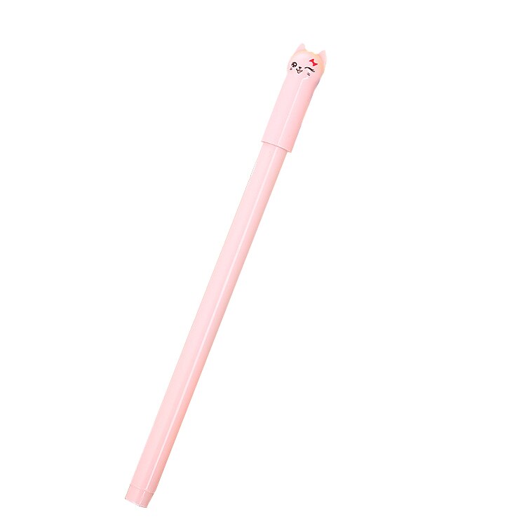 0.5mm brevpapper gulliga tecknade djur katt svans neutral penna student med full nål svart penna brevpapper leveranser: Rosa
