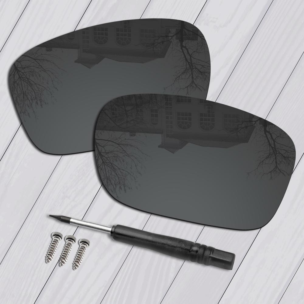 E.O.S Gepolariseerde Verbeterde Vervanging Lenzen & Black Schroevendraaier & Schroeven voor Oakley Twoface OO9189 Zonnebril-Meerdere Keuze: Advanced Black