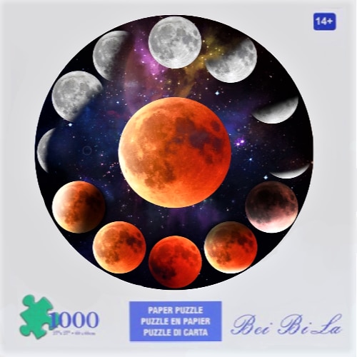 Puzzle rond pour adolescent et adulte, 1000 pièces, entraînement, Patience, Concentration, soulagement de la pression: B- Box packed