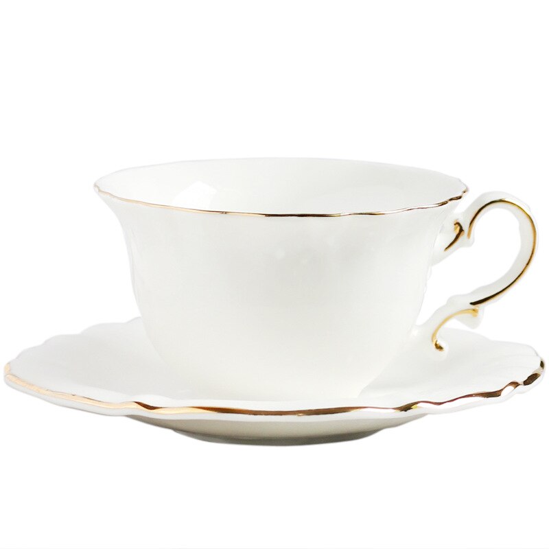 Classic Porcelain Cup and Saucer Ceramics Simple Tea Sets Modern Kitchen Coffee Cups Tazas Para Cafe Kitchenware YC50