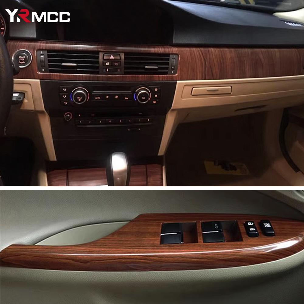 Autosticker Houtnerf Vinylfilm Auto-Interieur Zelfklevende Stickers En Emblemen Klein Formaat Auto Vinyl Wrap Auto-Accessoires