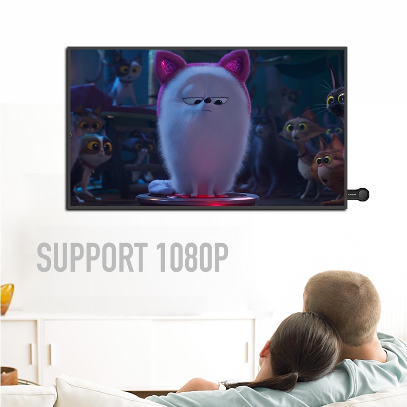 LEJIADA kabellos Anzeige 1080P Apfel Android Handy, Mobiltelefon TV Projektor Gleichen Bildschirm HDMI-Kompatibel hoch-Definition drücken Treasu