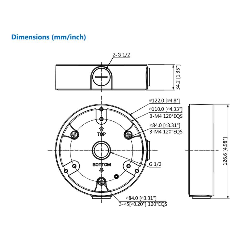 Security CCTV Water-proof Junction Box PFA137 IP Camera Brackets Camera Mounts