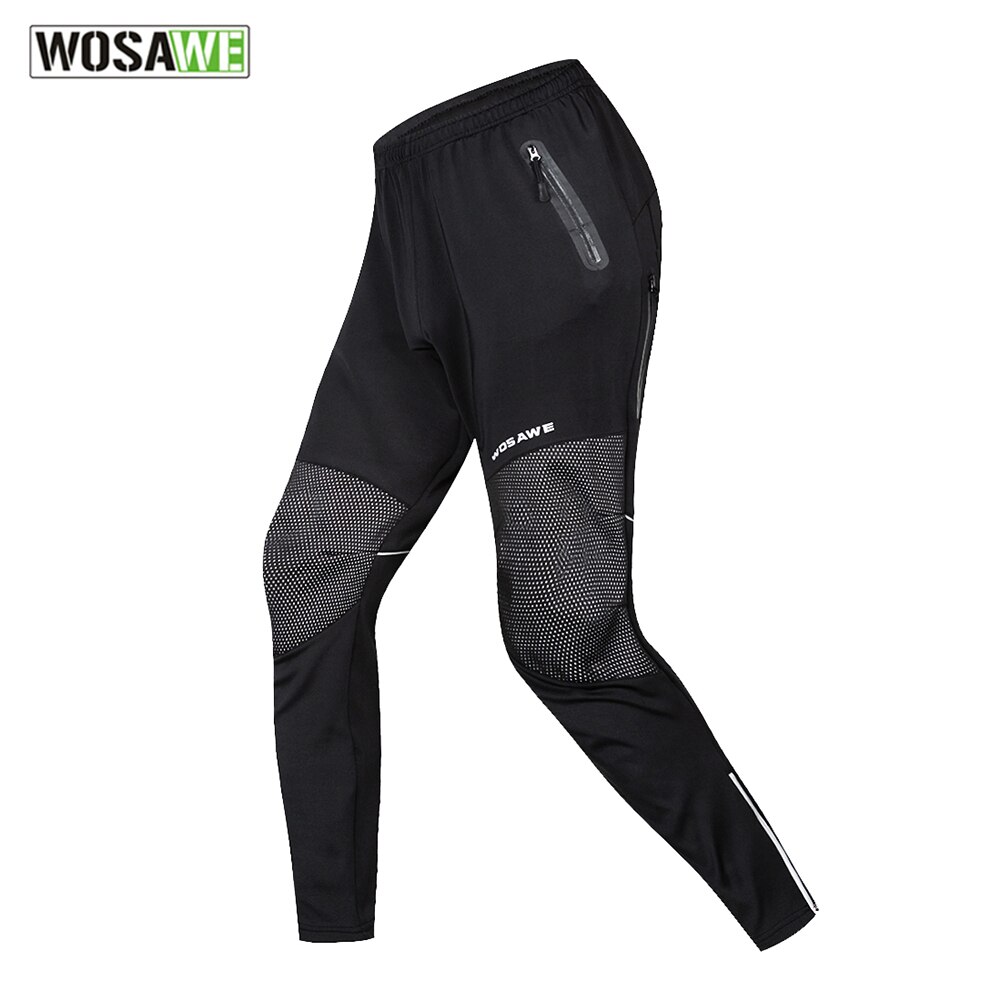 WOSAWE Winter Cycling Pants Men Fleece warm Windproof waterproof Racing MTB Bicycle Riding Pants cycling Trousers