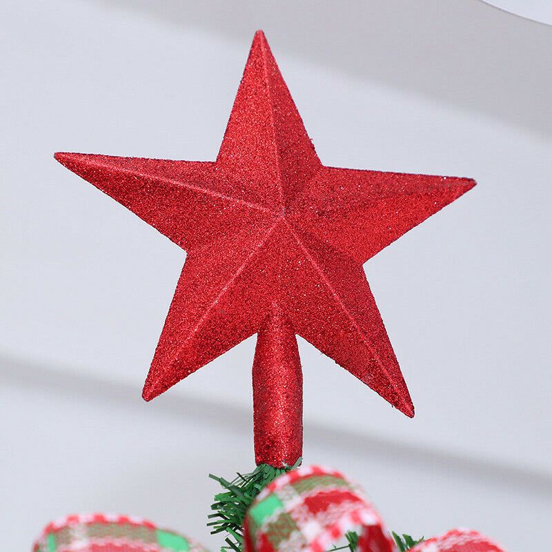 Xmas Tree Topper Decora Kerstboom Decor Grote Kerst Ornament Glitter Ster: Red-15CM