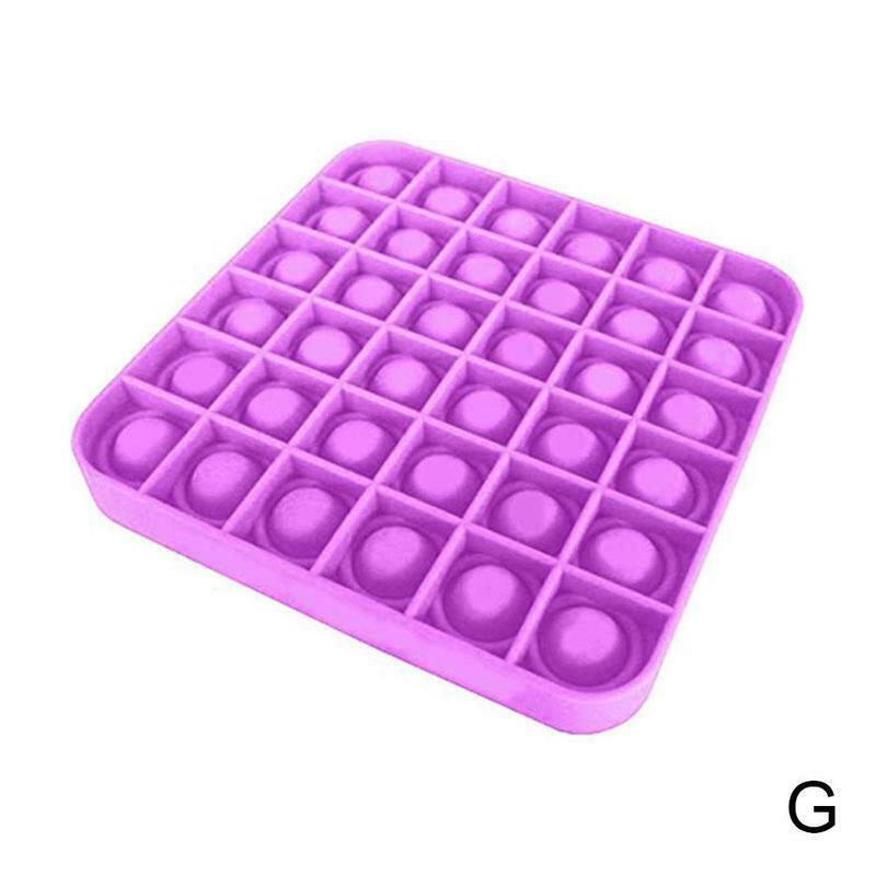 Special Needs Stress Reliever Bubble Sensory Fidget Toy Stress Relief Silent Classroom Funny Antistress Toys Squishy Aнтистресс: Square Purple