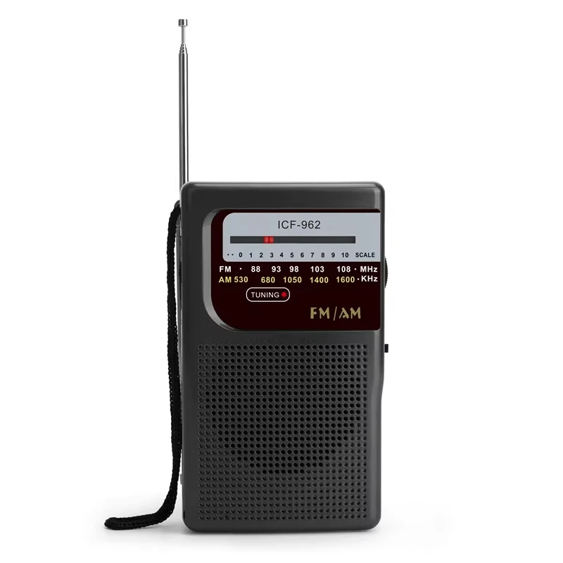 ICF-962 Mini Radio FM- AM FM Battery Operated Portable Radio Best Reception Longest Lasting For Running Walking Home Soundbox: PURPLE