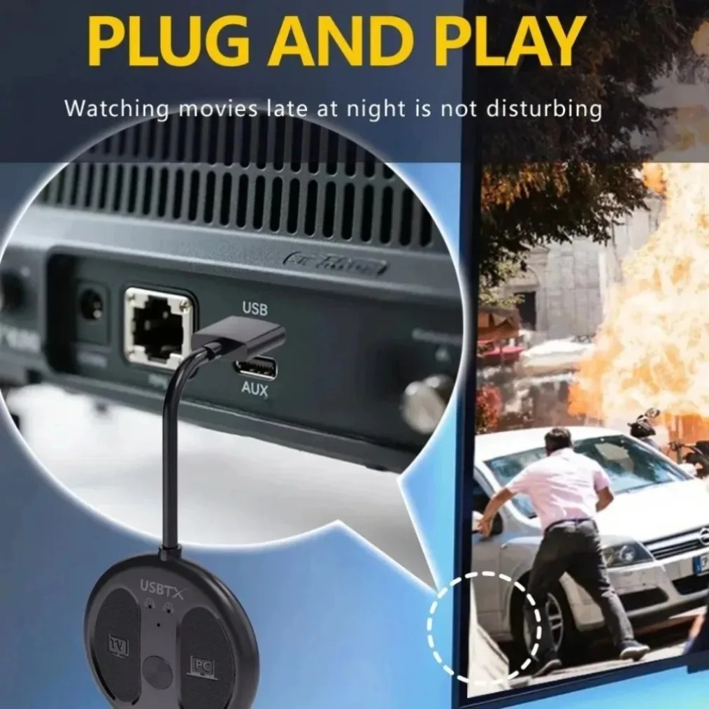 Trasmettitore e ricevitore audio Bluetooth 5.4 Adattatore audio Aux wireless 2 in 1 da 3,5 mm Trasmettitore Bluetooth per cuffie TV per auto