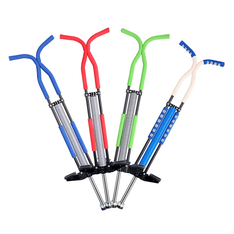 Galvanized Steel Pipe Jump Pogo Children Teenagers Jumping Pole Stick with Spiral Spring Metal Jumping Stilts