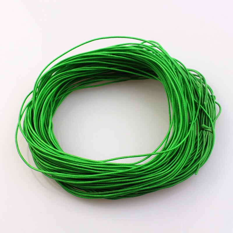 1mm 24M Geflochtene Elastische Schnur Perlen Themen Stretch String Stoff Crafting Schnüre für Schmuck Machen 23 Farben: Green