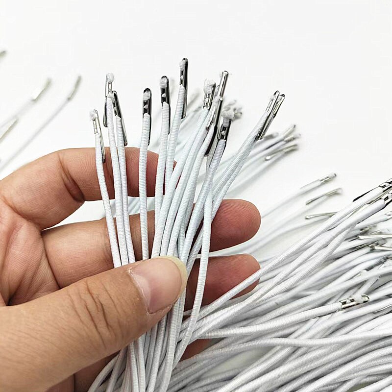 Cordón elástico de púas para mascarillas, cuerda redonda elástica con púas de Metal, sujetador para fabricación de máscaras, encuadernación de libros
