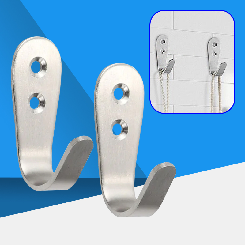 5 sztuk haczyków ze stali nierdzewnej, haczyki na ubrania, haczyki ścienne w kształcie litery J, robić wieszania płaszczy, czapek, szlafroków, ręczników itp.