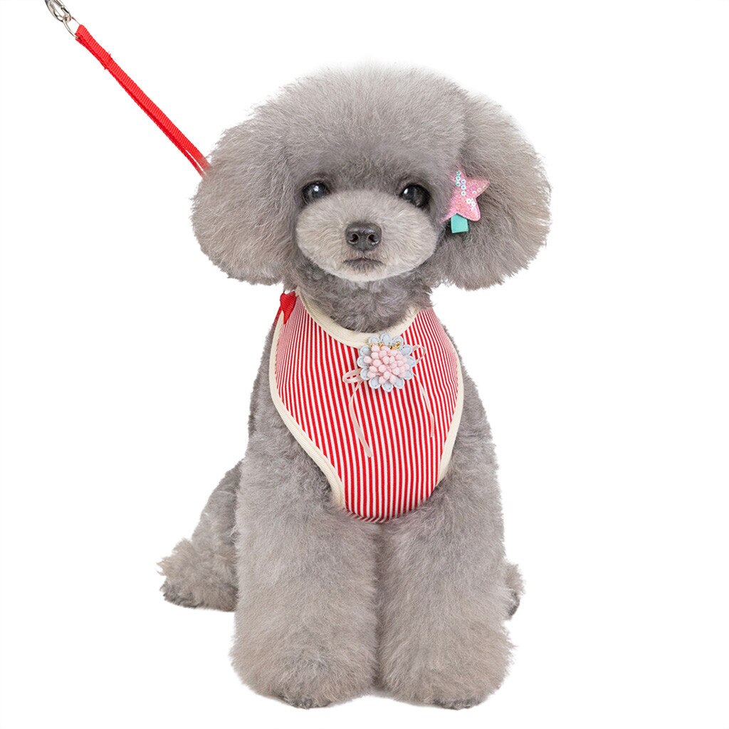 Ocardian Hond Borstband Streep Patroon Bloemen Tractie Borstband Voor Katten Honden Verstelbare Walkout Harness Pet