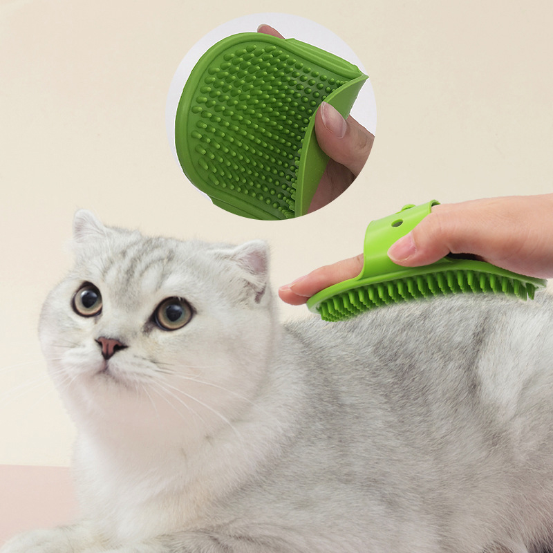 Brosse en caoutchouc souple pour chien et chat, peigne de bain en Silicone pour animaux de compagnie, peigne de Massage, épilateur, fournitures pour animaux de compagnie, toilettage pour chien, équipement de nettoyage