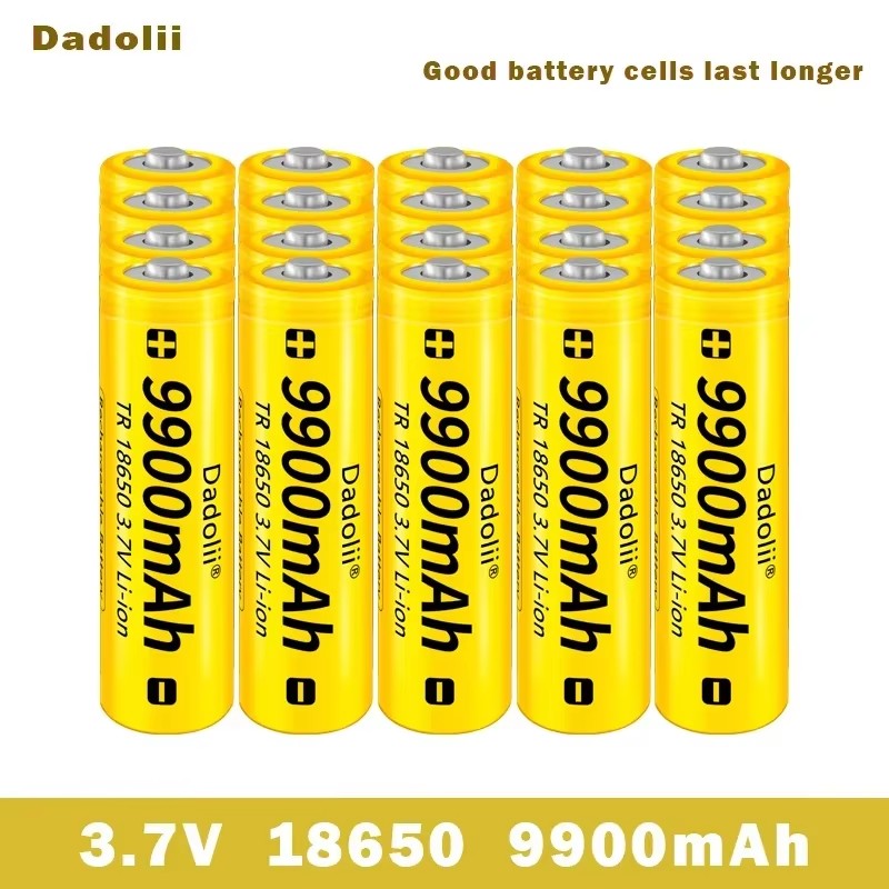 18650 li-- ion batteri 3.7v x 9900 mah genopladeligt - langtidsholdbart til led-lommelygte (  (1-40 stk./parti) lithium-batteri med høj kapacitet: Klar