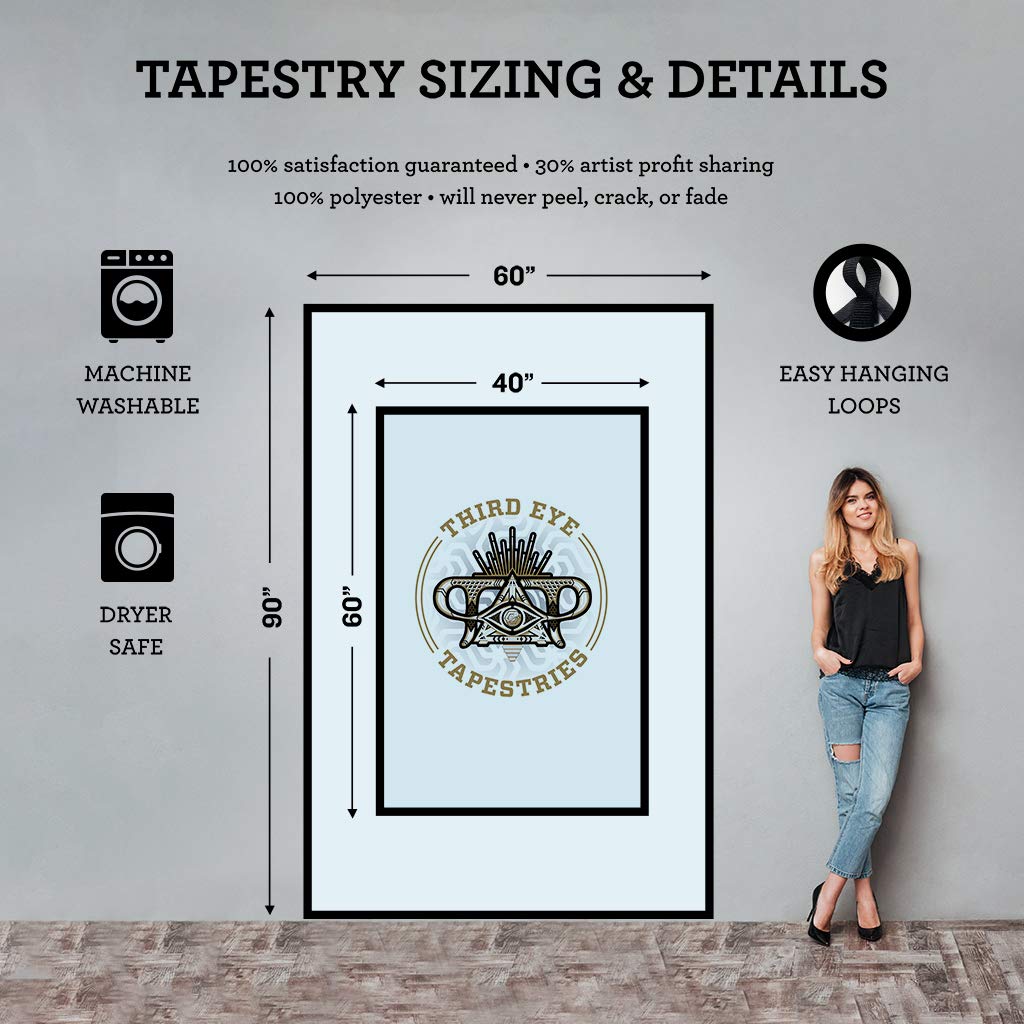 Third Eye Electric Love Wall Tapestry Psychedelic Art Wall Hanging