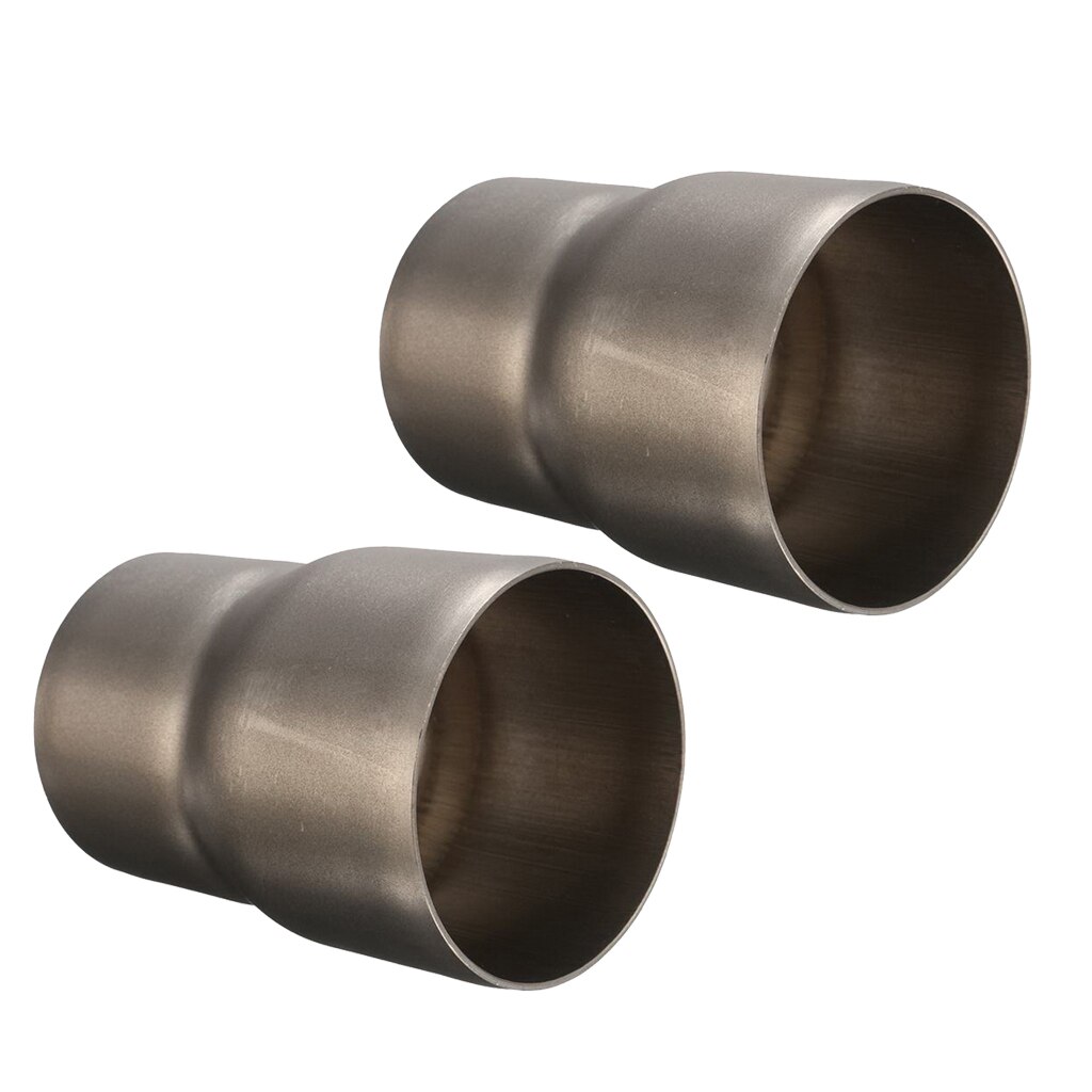 2x universal 2 tum od  to 2.5 tum  id 51mm to 60mm avgasrör adapter anslutning reducersats rostfritt stål