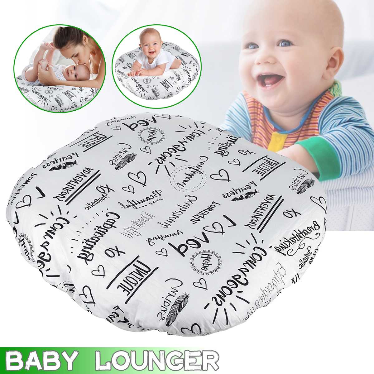 Infant Newborn Baby Lounger Portable Baby Nest Bed for Girls Boys Cotton Crib Toddler Bed Baby Nursery Carrycot Sleeper Bed