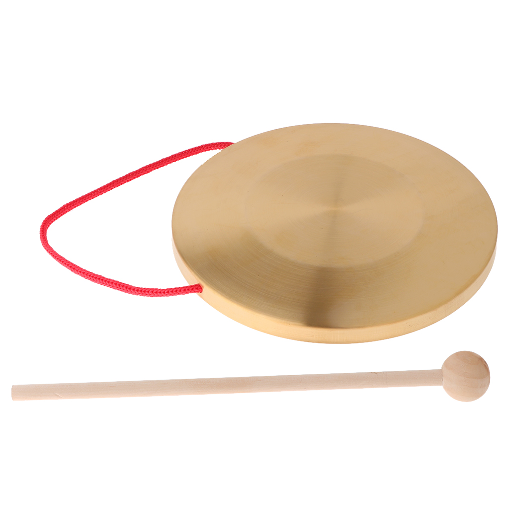 Cymbales en cuivre de chapelle de 18 cm, Gong manuel, Percussion d'opéra en cuivre, jouets éducatifs pour enfants
