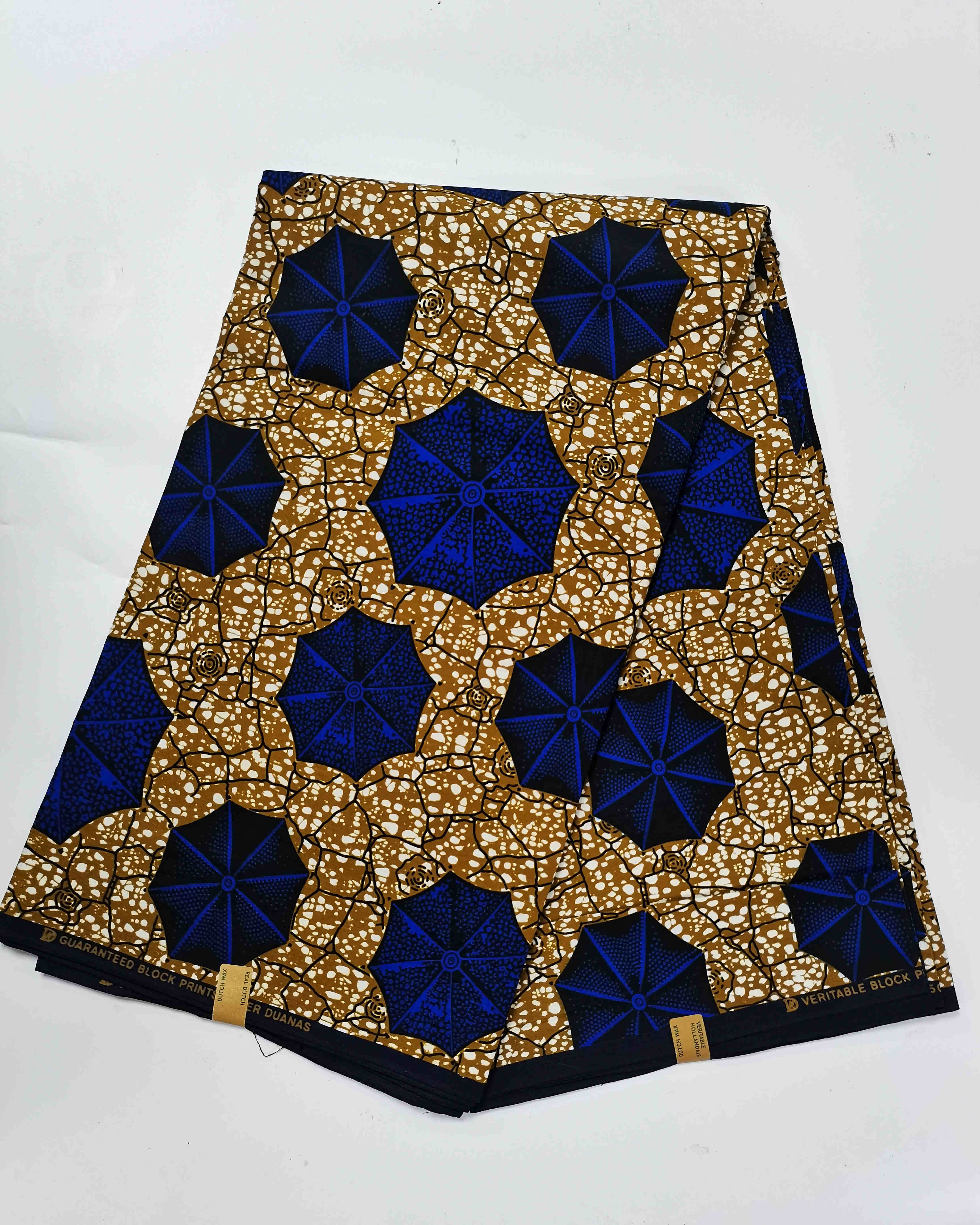 100% Cotton 6 Yard Golden Silver Prints Material African Wax Sewing Fabric Material Ankara Nigerian Style For Dress Bag
